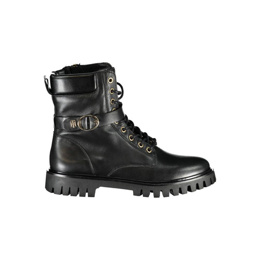 Tommy Hilfiger – Schwarze Lederstiefel für Damen