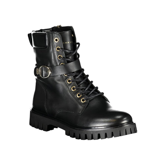 Tommy Hilfiger – Schwarze Lederstiefel für Damen