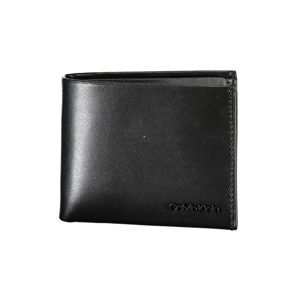Calvin Klein Schwarze Lederbrieftasche