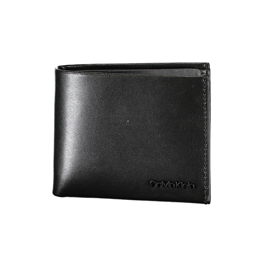 Calvin Klein Schwarze Lederbrieftasche
