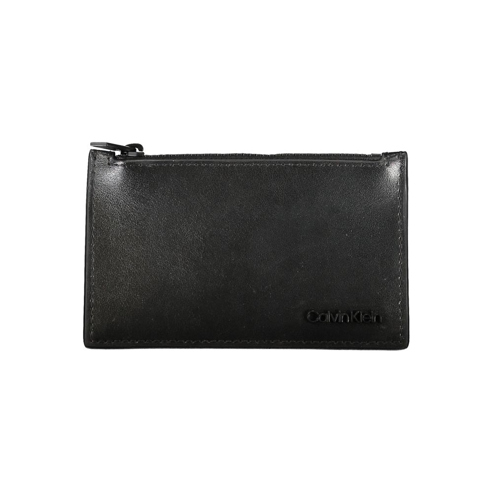 Calvin Klein Schwarze Lederbrieftasche