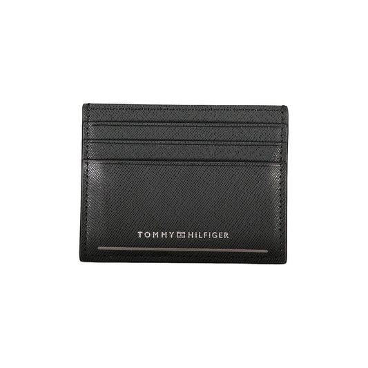 Tommy Hilfiger – Schwarze Lederbrieftasche