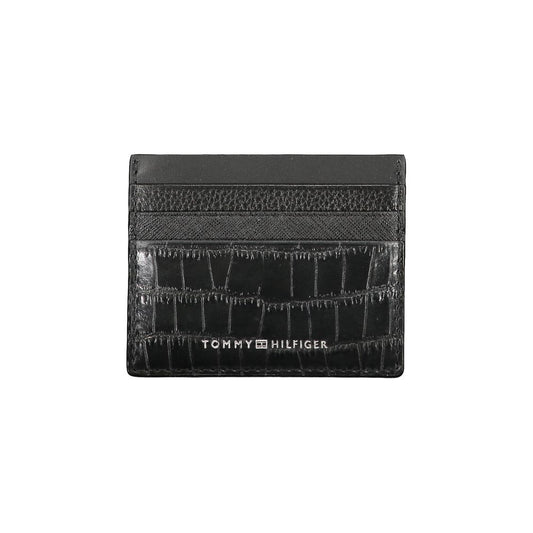 Tommy Hilfiger – Schwarze Lederbrieftasche