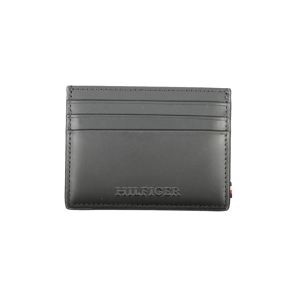 Tommy Hilfiger – Schwarze Lederbrieftasche
