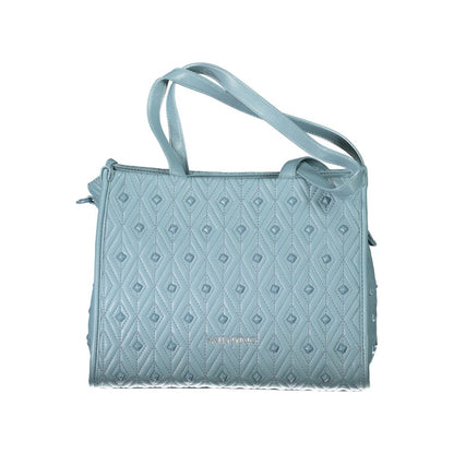 Mario Valentino Blaue Polyesterhandtasche