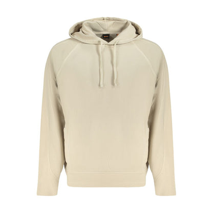 Hugo Boss Beige Cotton Men Hoodie