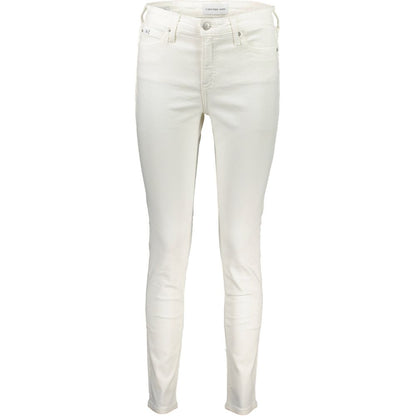 Calvin Klein Weiße Baumwolljeans für Damen