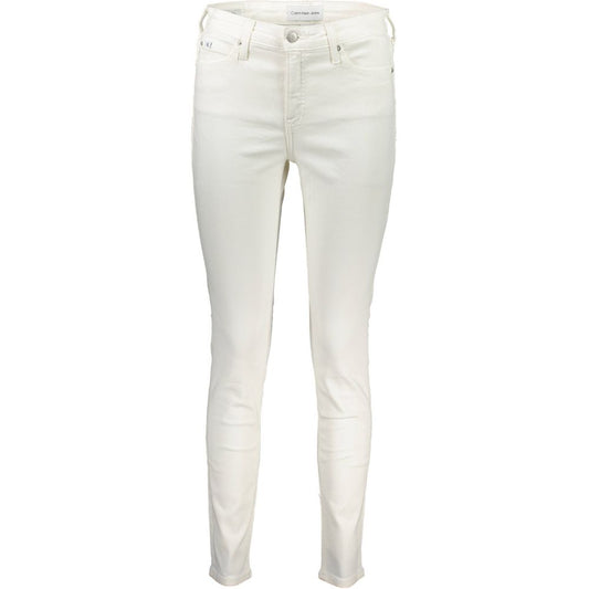 Calvin Klein Weiße Baumwolljeans für Damen
