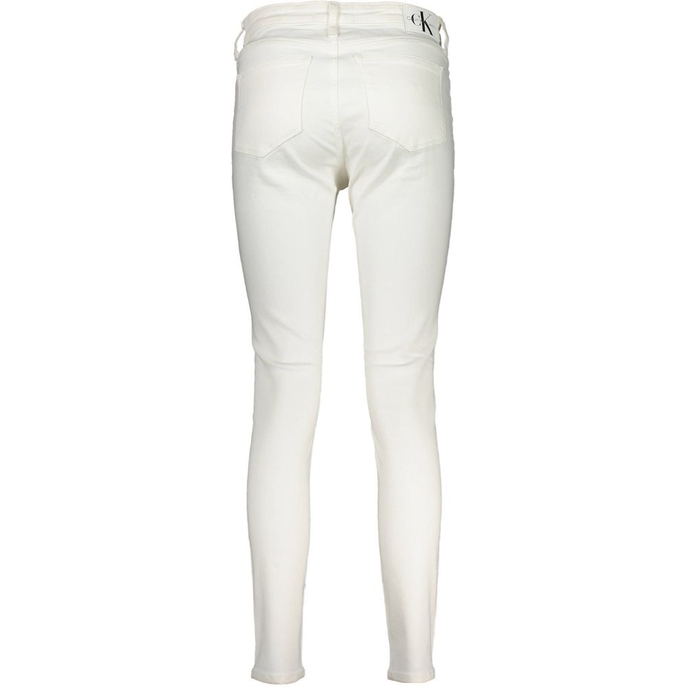 Calvin Klein Weiße Baumwolljeans für Damen
