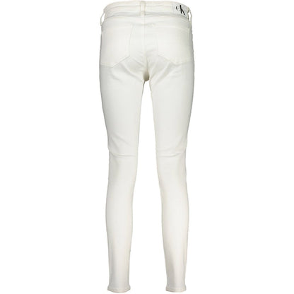 Calvin Klein Weiße Baumwolljeans für Damen