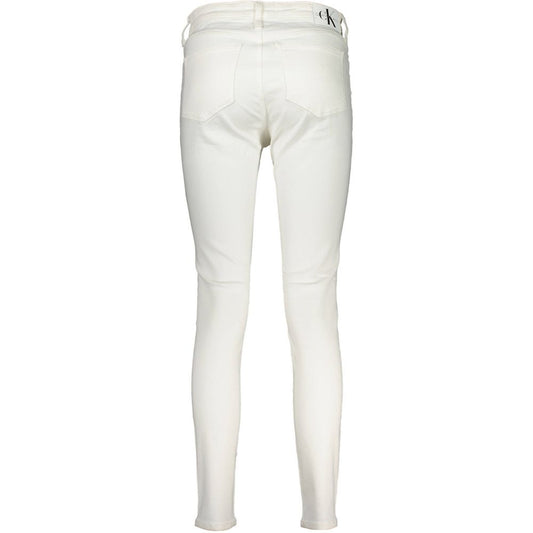 Calvin Klein Weiße Baumwolljeans für Damen