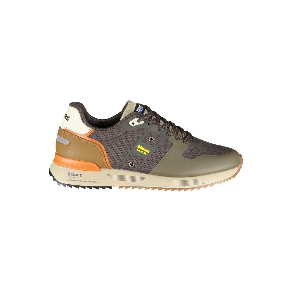 Blauer brauner Polyester-Sneaker