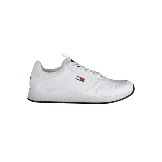 Tommy Hilfiger – Weiße Polyester-Sneaker