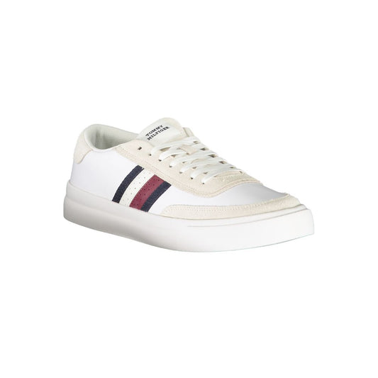 Tommy Hilfiger – Weiße Polyester-Sneaker