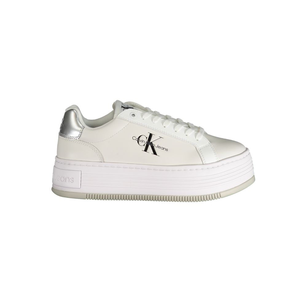Calvin Klein – Weißer Polyester-Sneaker