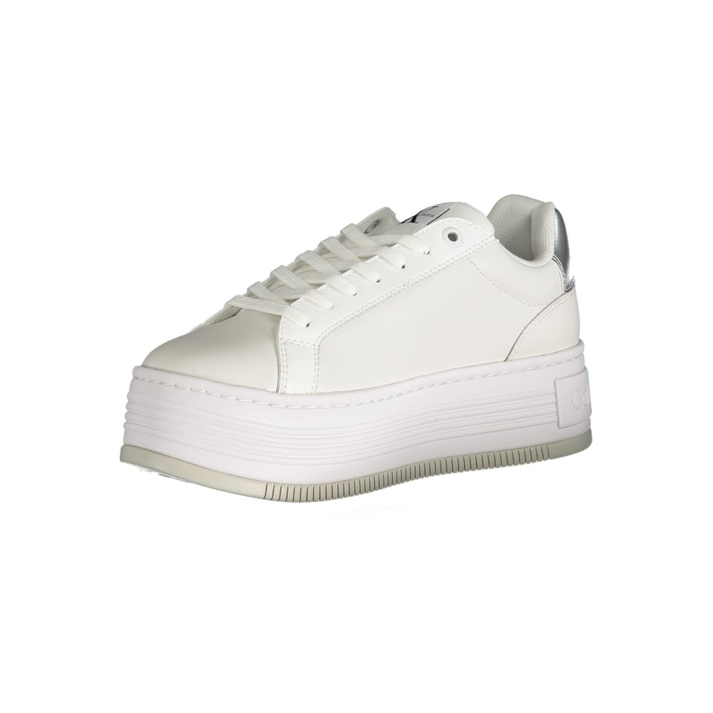 Calvin Klein – Weißer Polyester-Sneaker