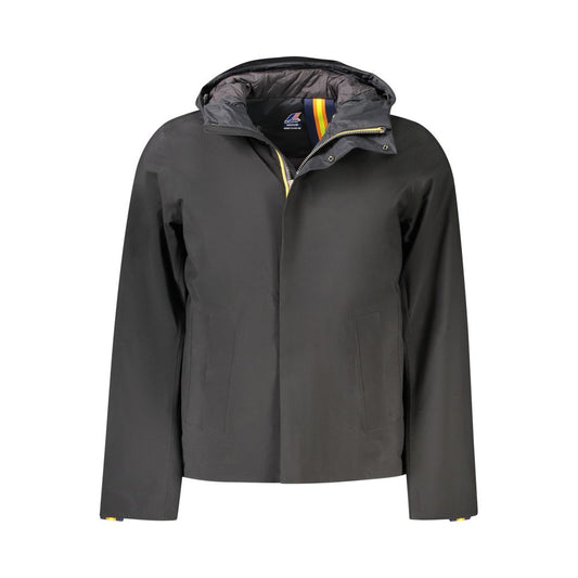 K-WAY Schwarze Polyester-Herrenjacke
