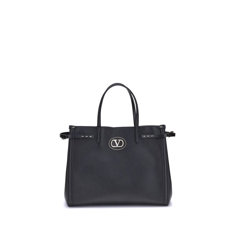 Valentino Garavani Schultertasche aus schwarzem Kalbsleder (Bos Taurus)