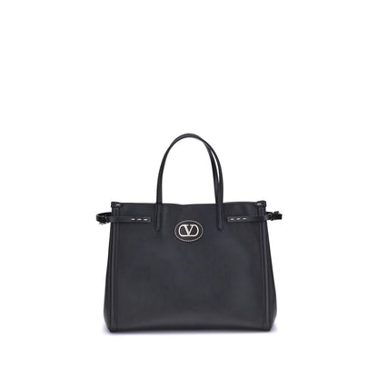 Valentino Garavani Schultertasche aus schwarzem Kalbsleder (Bos Taurus)
