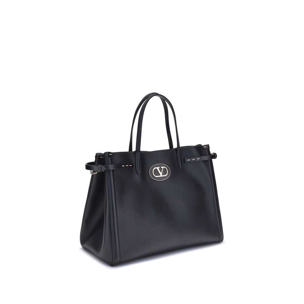 Valentino Garavani Schultertasche aus schwarzem Kalbsleder (Bos Taurus)
