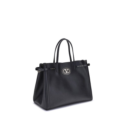 Valentino Garavani Schultertasche aus schwarzem Kalbsleder (Bos Taurus)