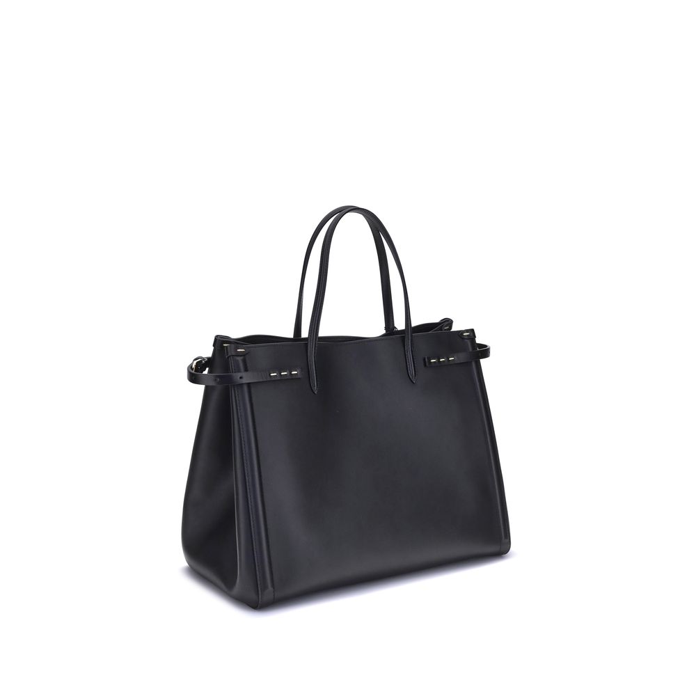 Valentino Garavani Schultertasche aus schwarzem Kalbsleder (Bos Taurus)