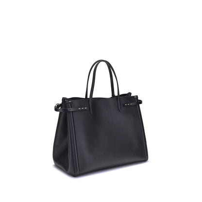Valentino Garavani Schultertasche aus schwarzem Kalbsleder (Bos Taurus)