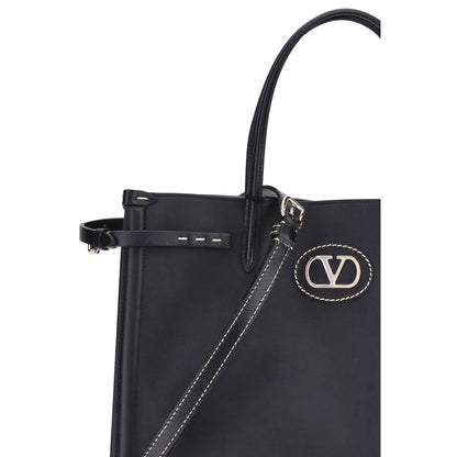 Valentino Garavani Schultertasche aus schwarzem Kalbsleder (Bos Taurus)