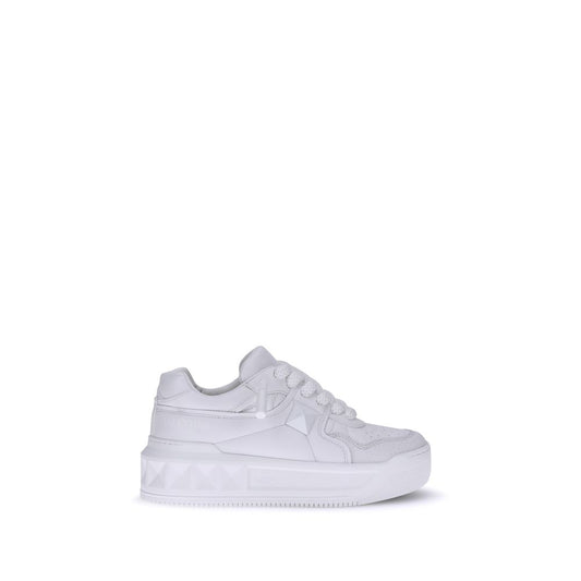 Valentino Garavani Sneaker aus weißem Kalbsleder mit klobiger Bos Taurus Sohle