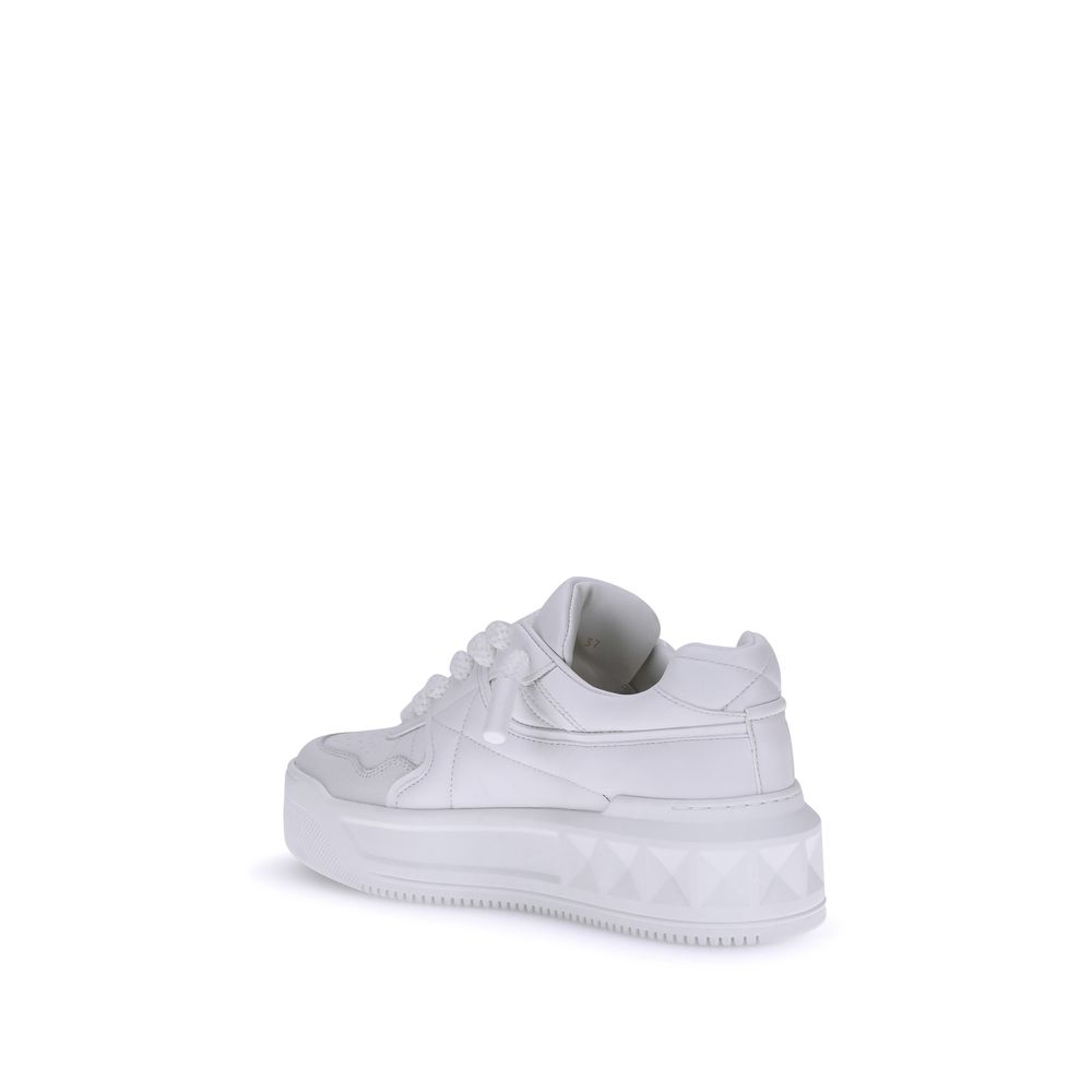 Valentino Garavani Sneaker aus weißem Kalbsleder mit klobiger Bos Taurus Sohle