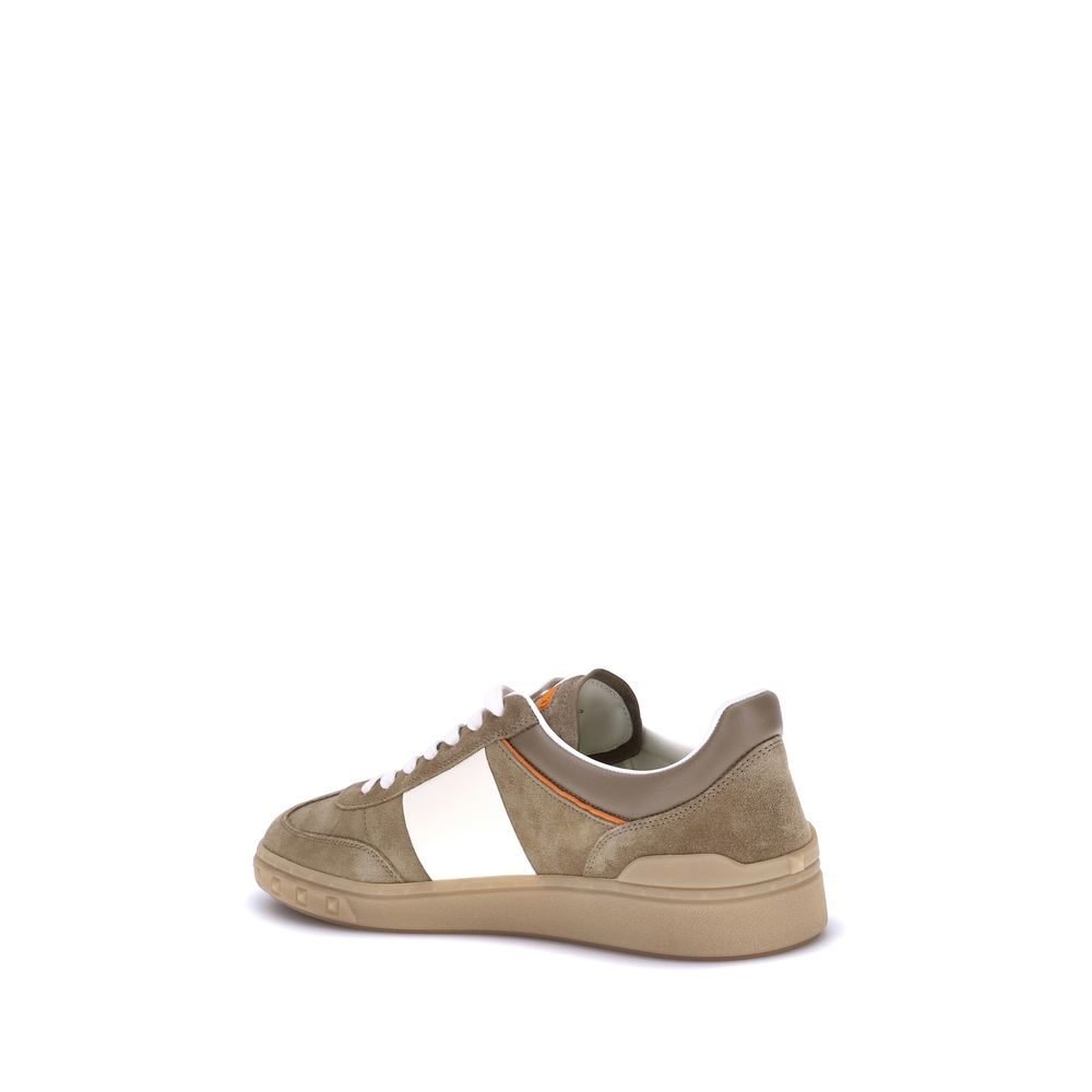 Valentino Garavani Braune Kalbsleder Bos Taurus Chunky Sneakers