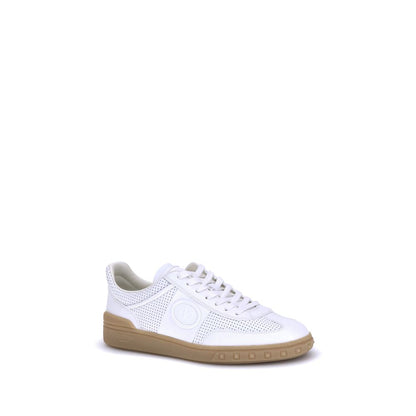 Valentino Garavani Weiße Gummi-Sneaker mit niedrigem Schaft
