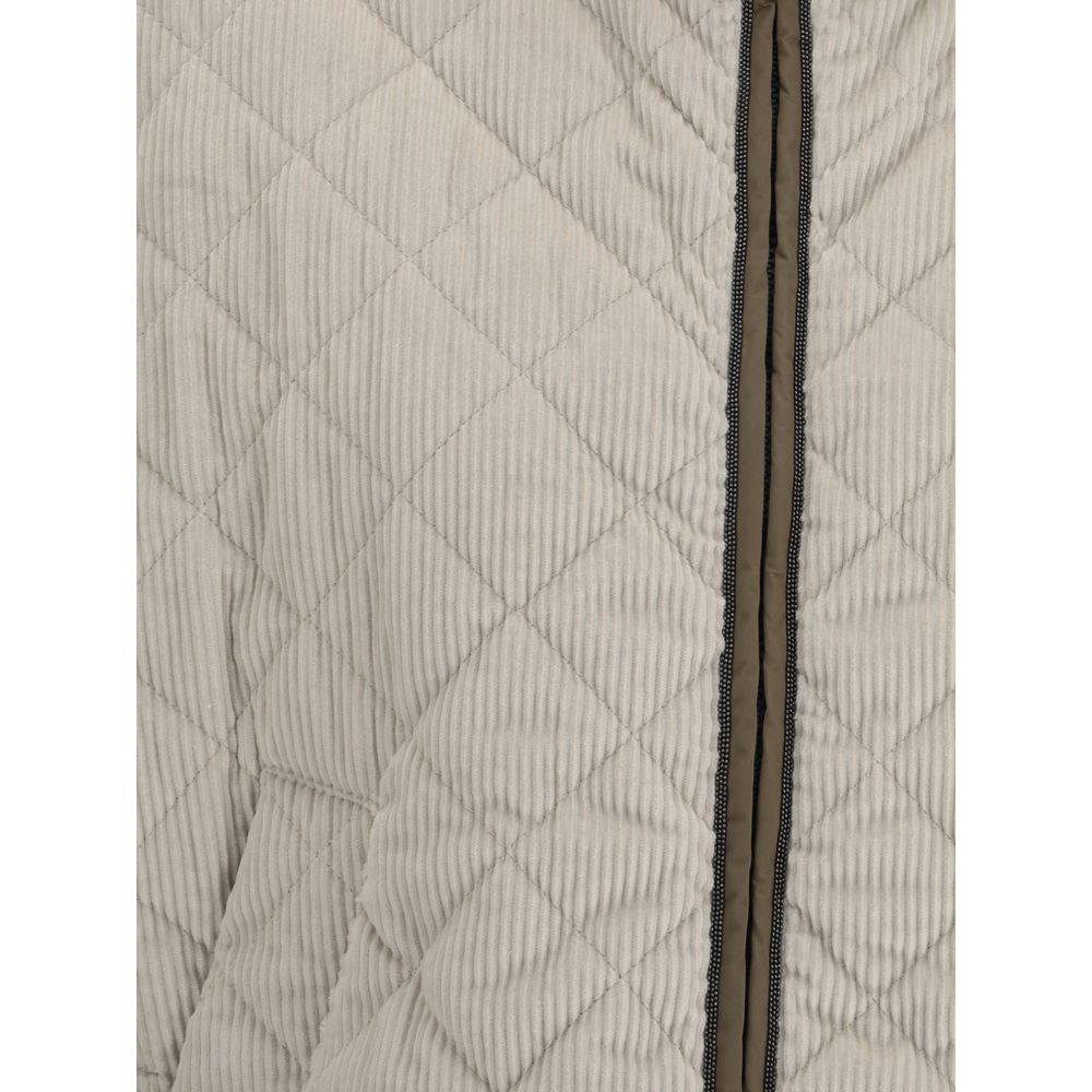 Brunello Cucinelli Cord-Steppjacke