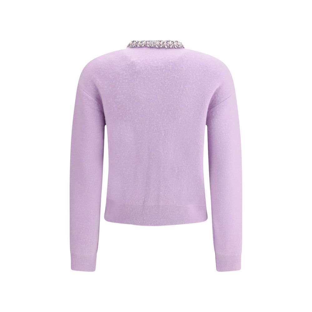 Self-Portrait Cardigan aus Viskose in Lila