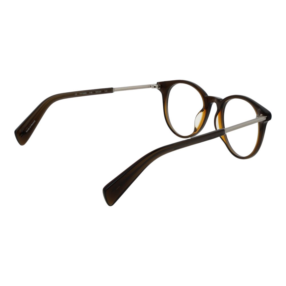 Yohji Yamamoto Braune Kunststoffbrille (Gestell)
