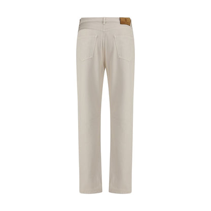 Brunello Cucinelli Jeans aus cremefarbener Baumwolle