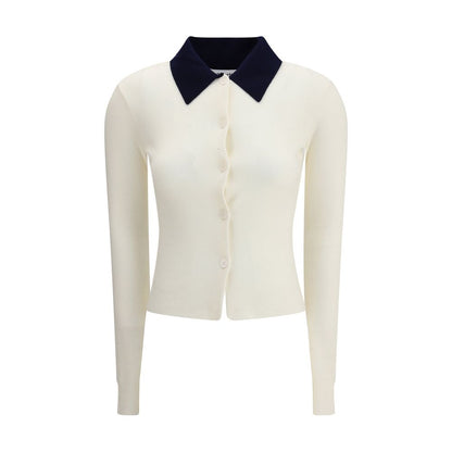 Self-Portrait Cream Merino Wool Cardigan