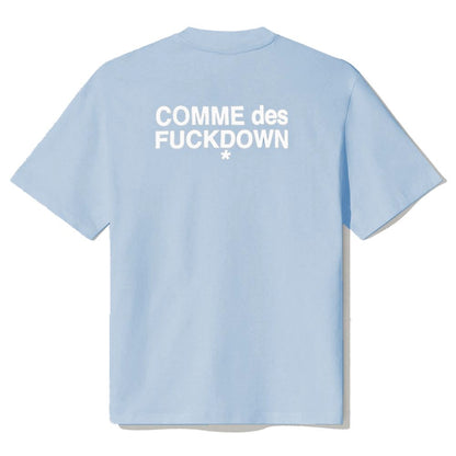 Comme Des Fuckdown Blaues Baumwoll-Damen-T-Shirt