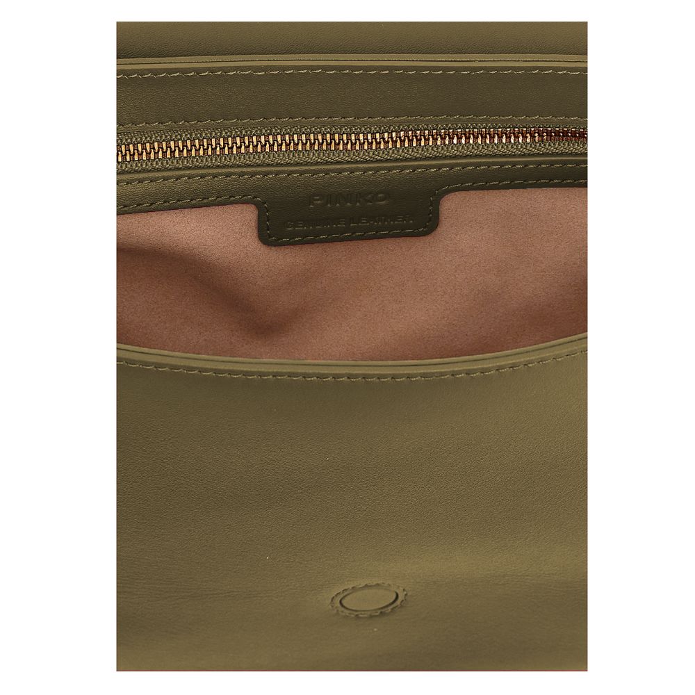 PINKO Grüne Umhängetasche aus Leder