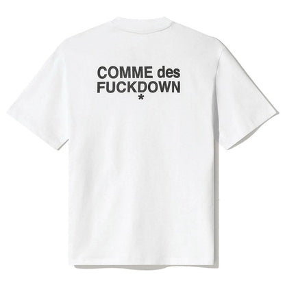 Comme Des Fuckdown Weißes Baumwoll-Damen-T-Shirt