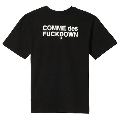 Comme Des Fuckdown Schwarzes Baumwoll-Damen-T-Shirt