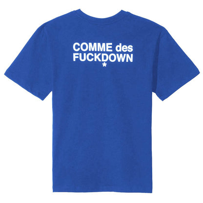 Comme Des Fuckdown Blaues Baumwoll-Damen-T-Shirt