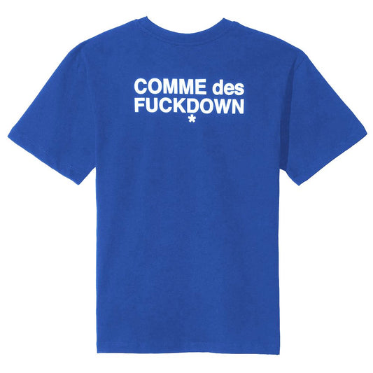 Comme Des Fuckdown Blaues Baumwoll-Damen-T-Shirt