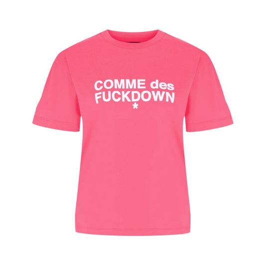 Comme Des Fuckdown Rosa Baumwoll-Damen-T-Shirt
