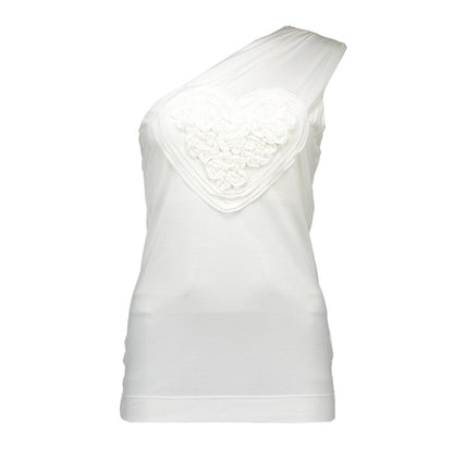 Love Moschino White Modal Women Top