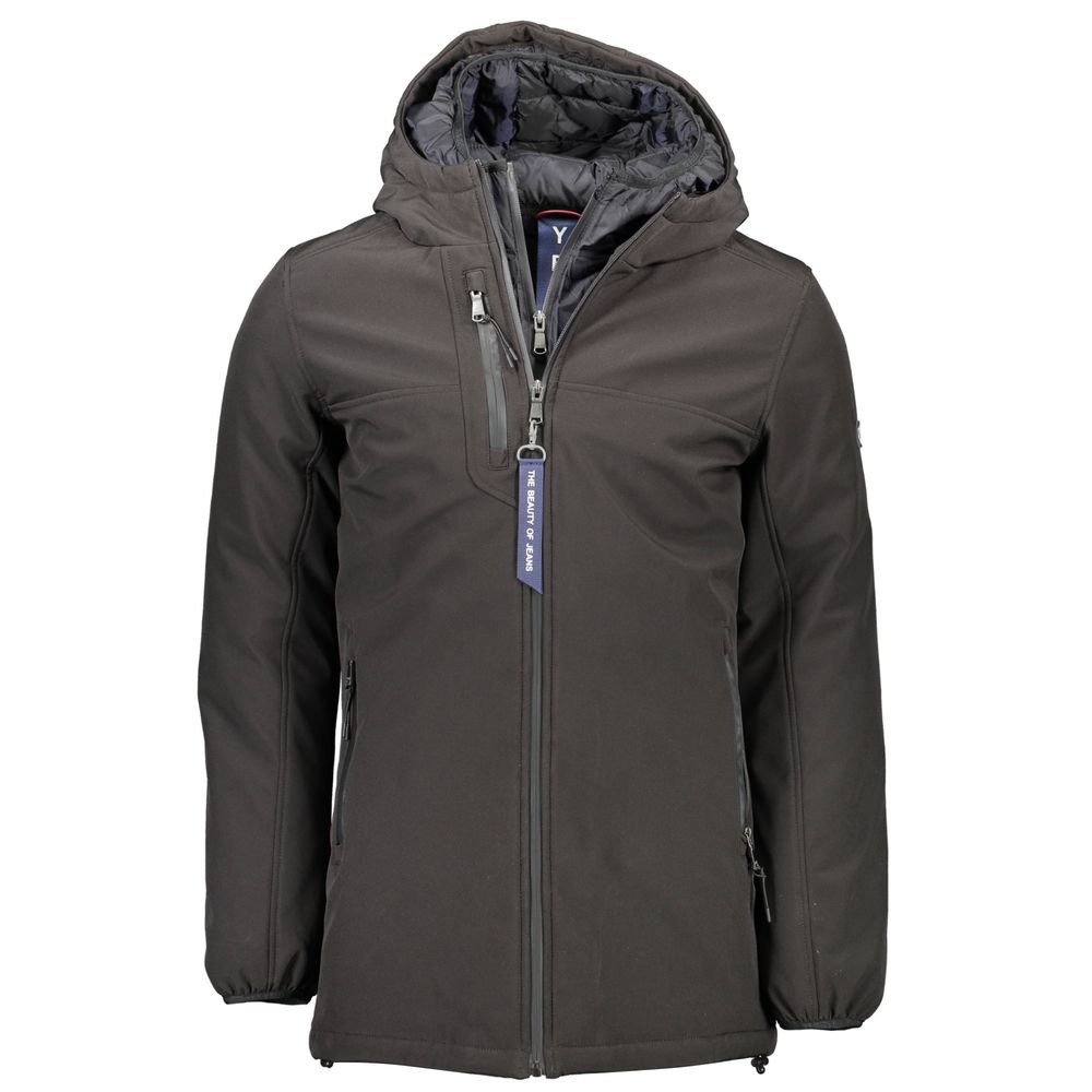 Yes Zee Schwarze Polyester Herrenjacke