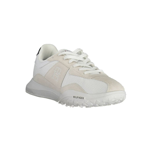Tommy Hilfiger – Weiße Polyester-Sneaker