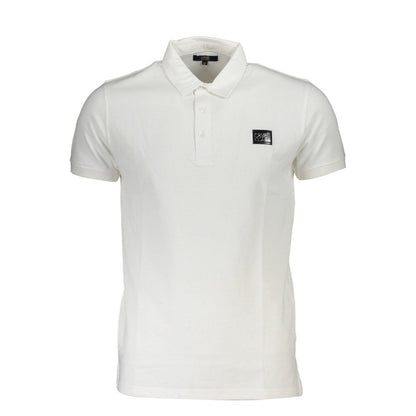 Weißes Poloshirt aus Baumwolle von Cavalli Class