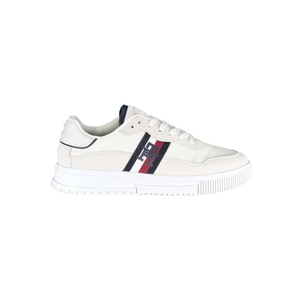 Tommy Hilfiger – Weiße Polyester-Sneaker
