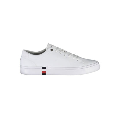 Tommy Hilfiger – Weiße Polyester-Sneaker